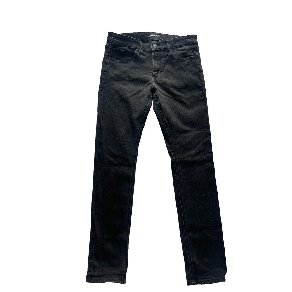 Express Women’s High-Rise Skinny Jeans 32x32 Washed Black